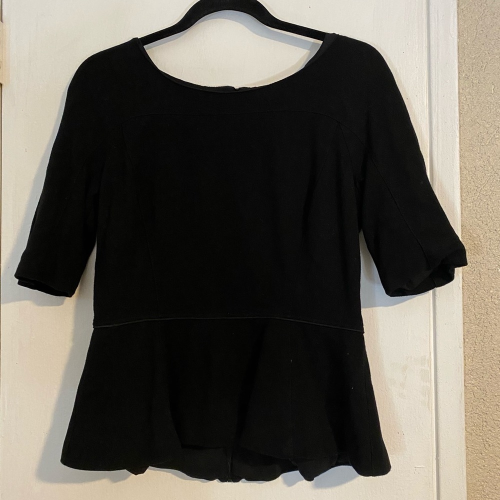 Catherine malandrino black peplum top